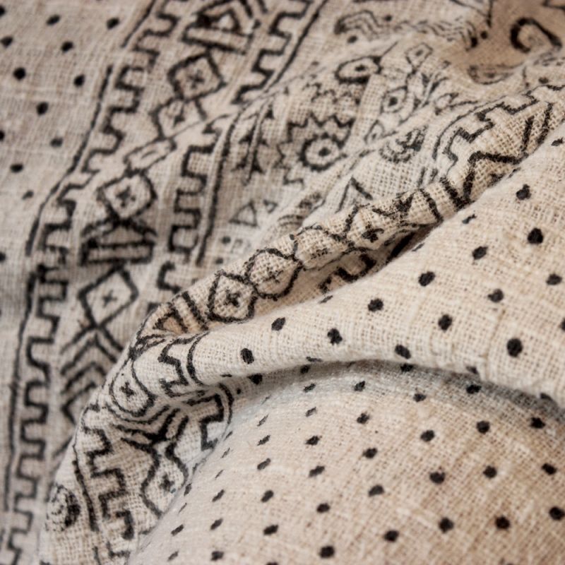 Cotton handblock printed throw 130x170