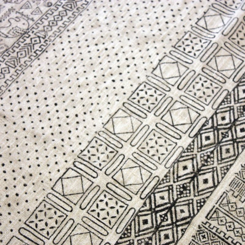 Cotton handblock printed throw 225x250