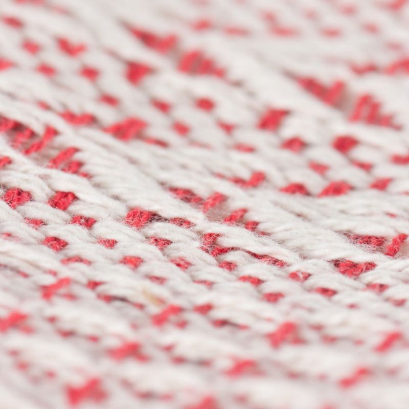 Burgandy cotton stripe weave throw 125x150cm
