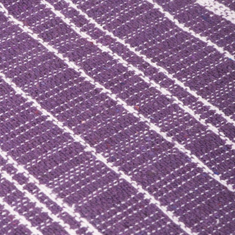 Deep purple heavy woven throw 240x240cm