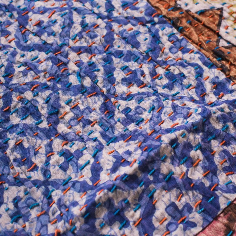 Lola patchwork kantha bed cover 150x230cm