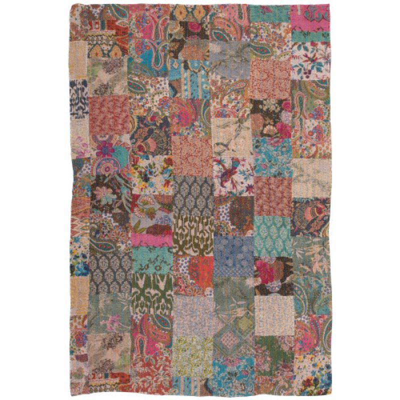 Lola patchwork kantha bed cover 150x230cm