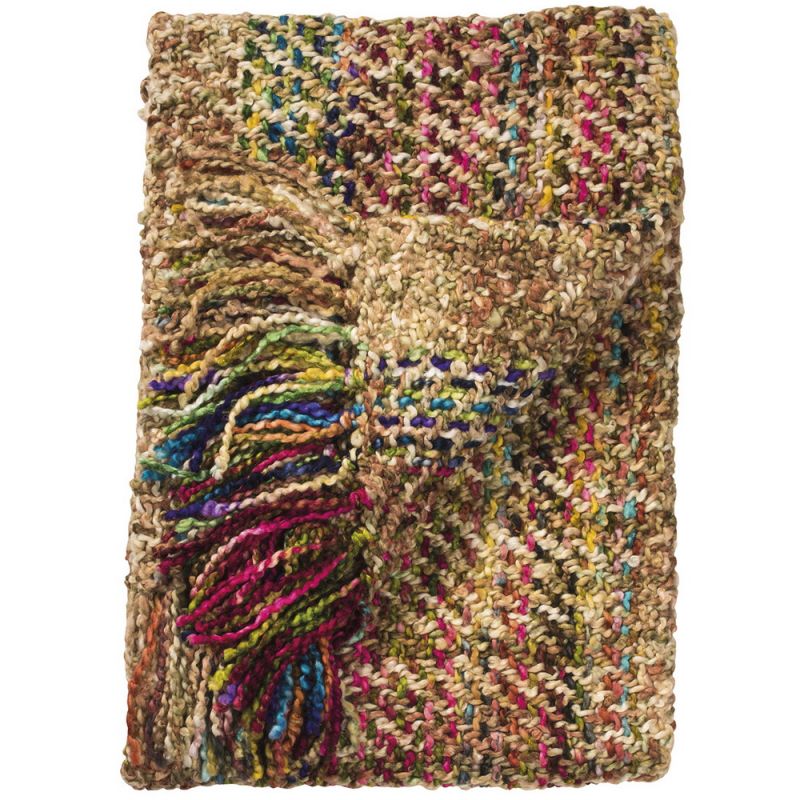 Soft woven multi coloured throw,125 x 150cm