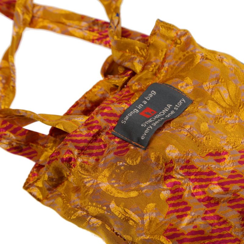 Παρεό ανακυκλωμένο σάρι περ.1x1,80 (διάφ.σχ.) σε τσαντάκι