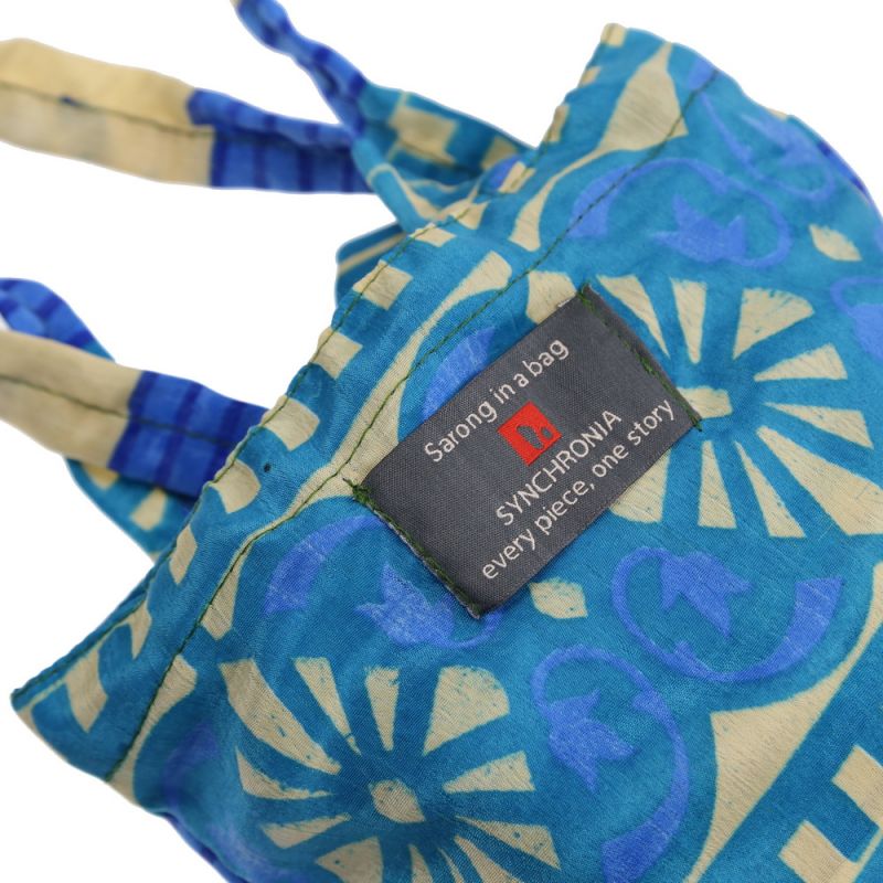 Παρεό ανακυκλωμένο σάρι περ.1x1,80 (διάφ.σχ.) σε τσαντάκι