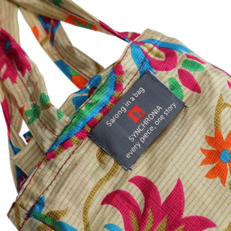 Παρεό ανακυκλωμένο σάρι περ.1x1,80 (διάφ.σχ.) σε τσαντάκι