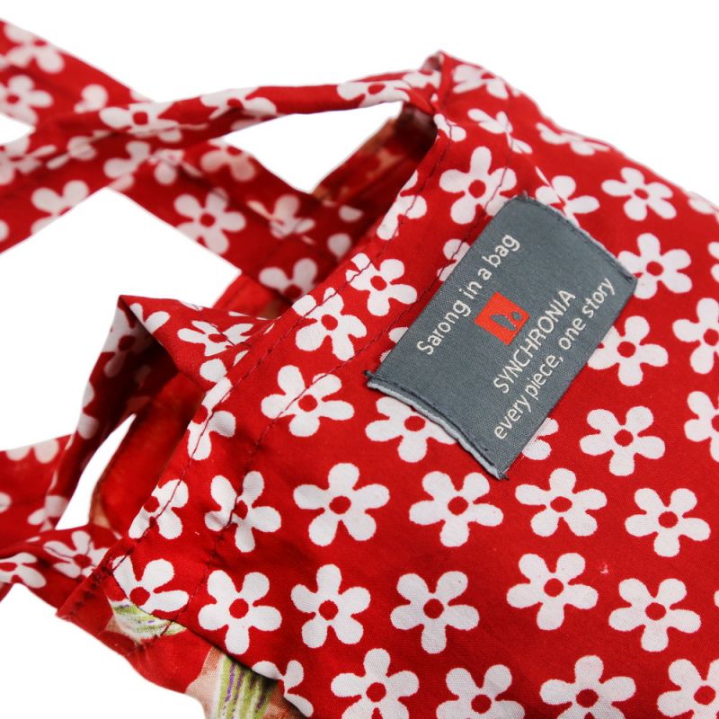 Παρεό ανακυκλωμένο σάρι περ.1x1,80 (διάφ.σχ.) σε τσαντάκι