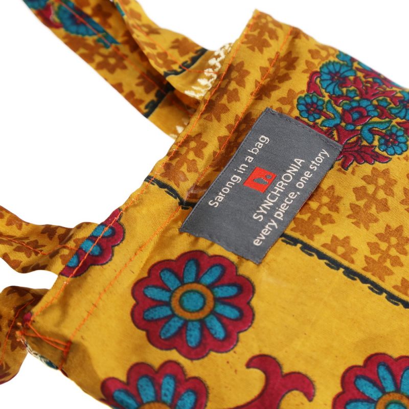 Παρεό ανακυκλωμένο σάρι περ.1x1,80 (διάφ.σχ.) σε τσαντάκι