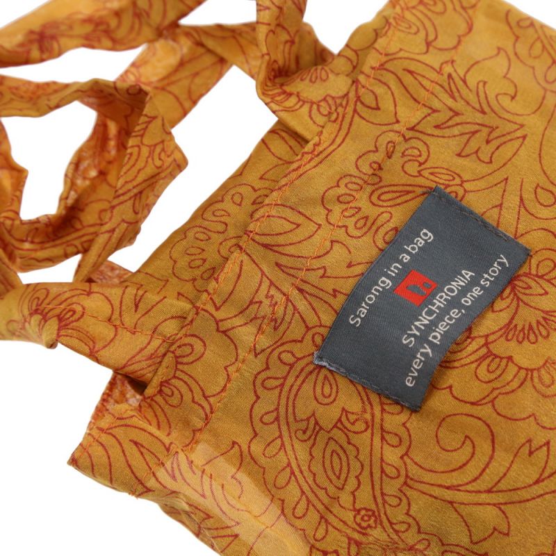 Παρεό ανακυκλωμένο σάρι περ.1x1,80 (διάφ.σχ.) σε τσαντάκι