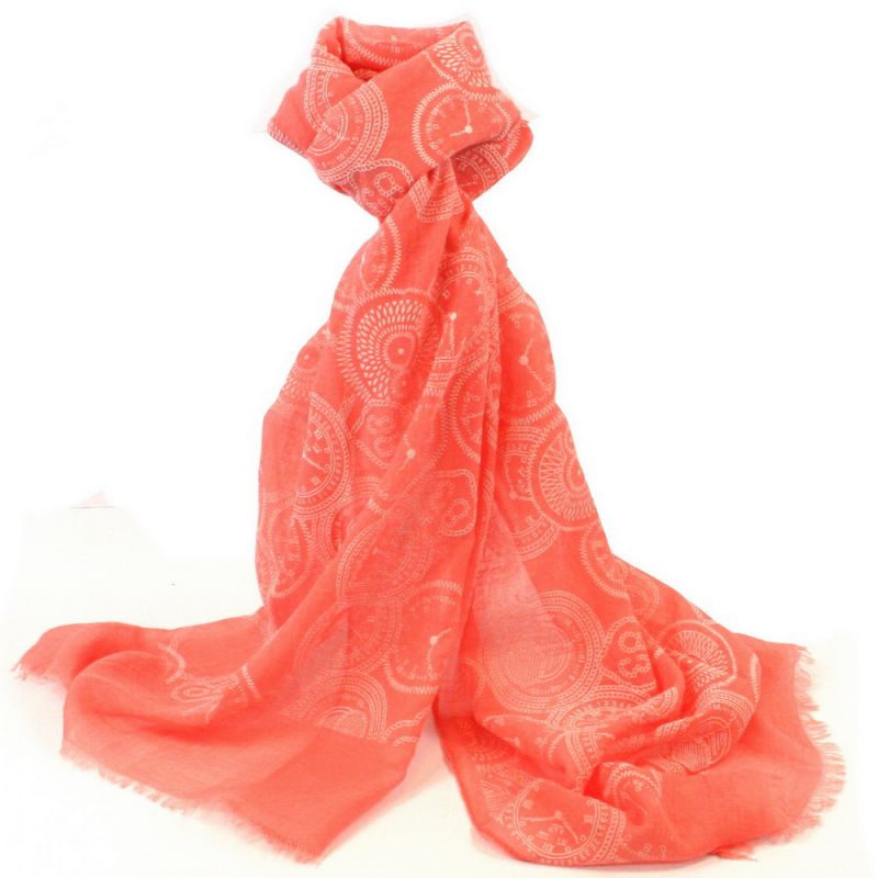 Φουλάρι Ρολόγια- Ροζ