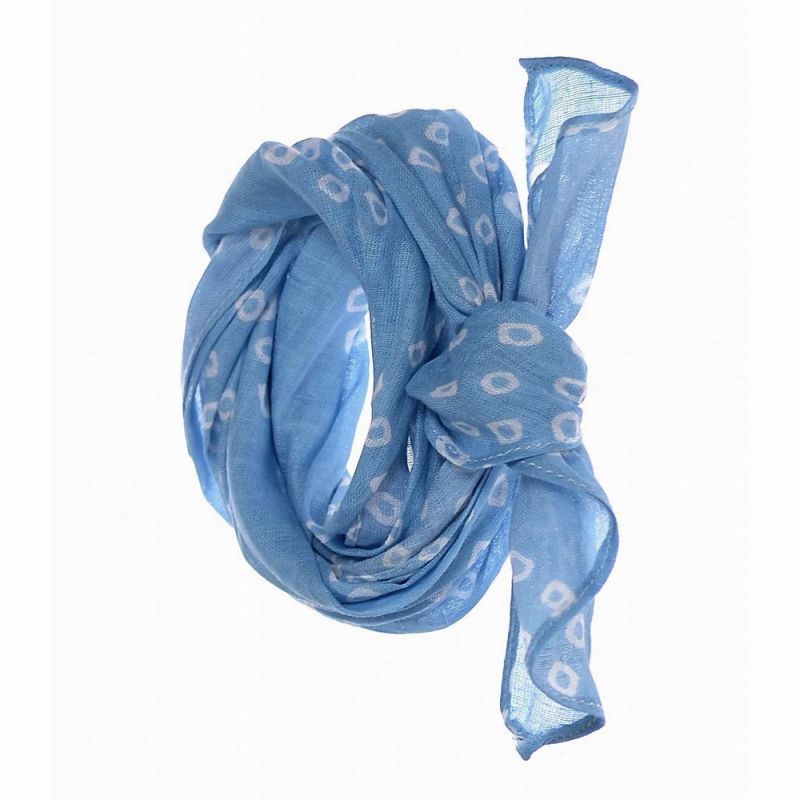 Cotton Tie Wristie  - Blue/White