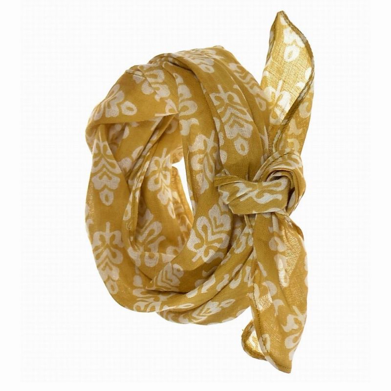 Φουλ.καρπού - μουσταρδί/λευκό 