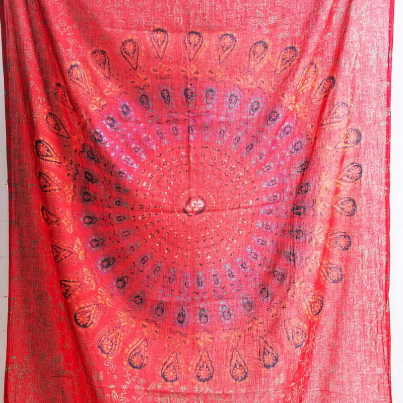 Red cotton scarf/sarong 110x180cm 