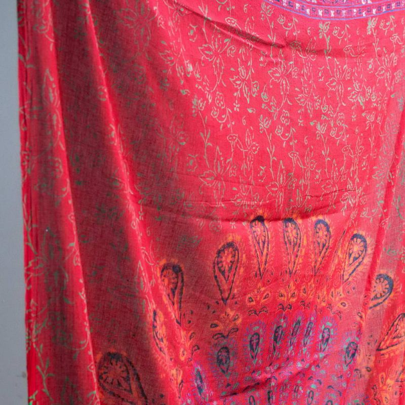 Red cotton scarf/sarong 110x180cm 