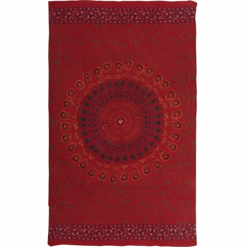 Red cotton scarf/sarong 110x180cm 