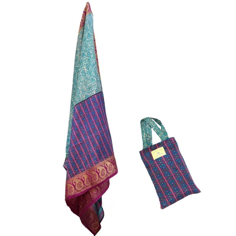 Recycled Sari Printed Sarong in Bag