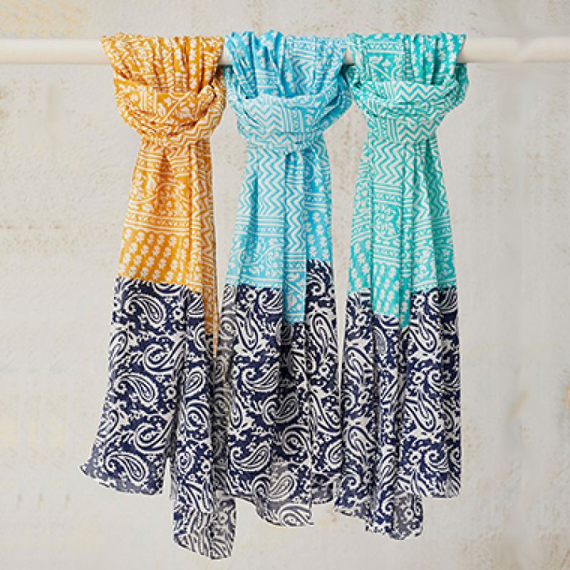 Kashmir 2-Tone Cotton Scarf