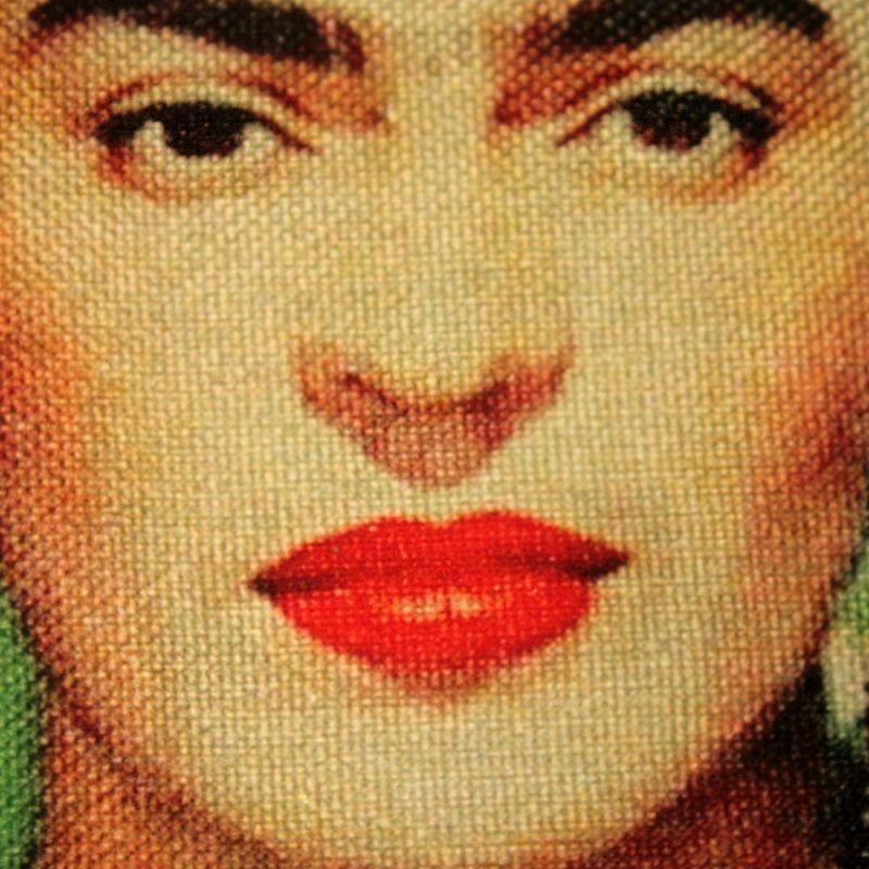 Τσάντα Frida πράσινη 40x45εκ. κεντημένη