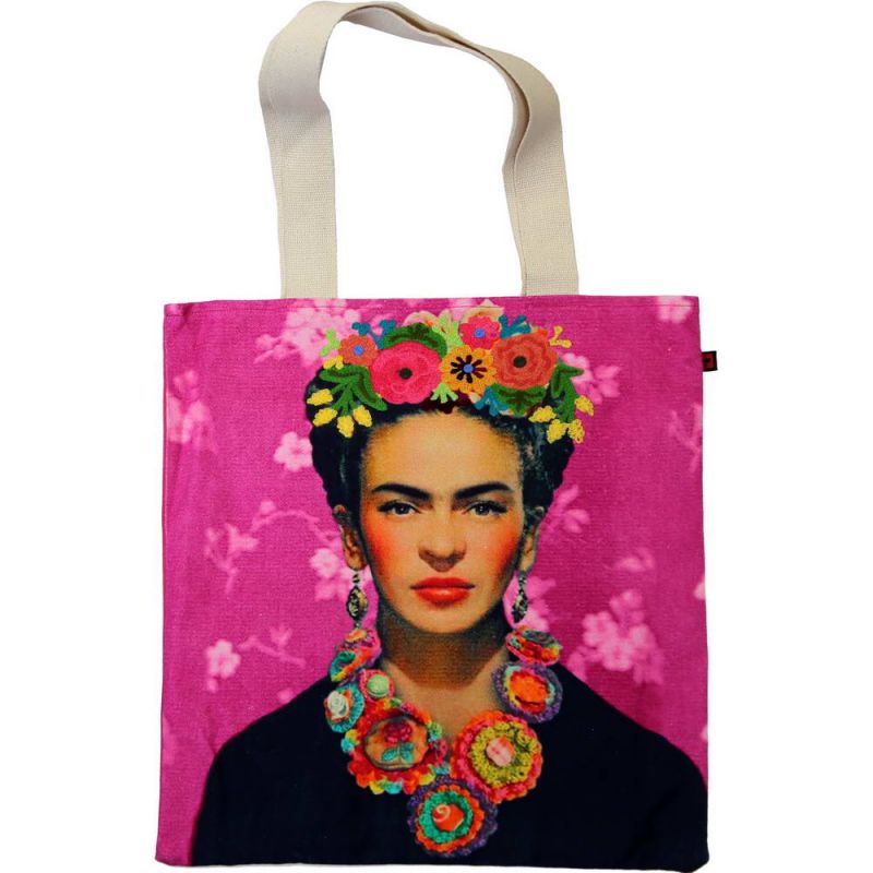 Shopping bag Frida Kahlo fuschia