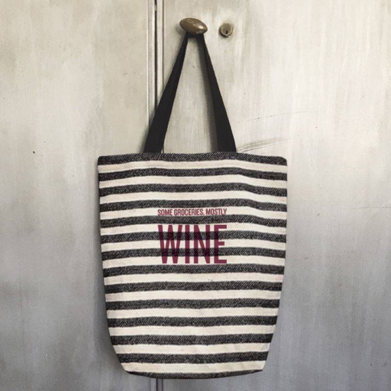 Shopping bag-Stripe/ Some groceries