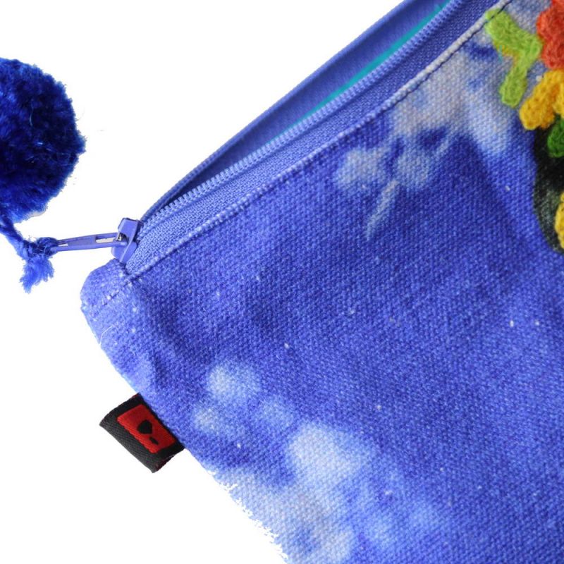 Cosmetic bag Frida Kahlo blue