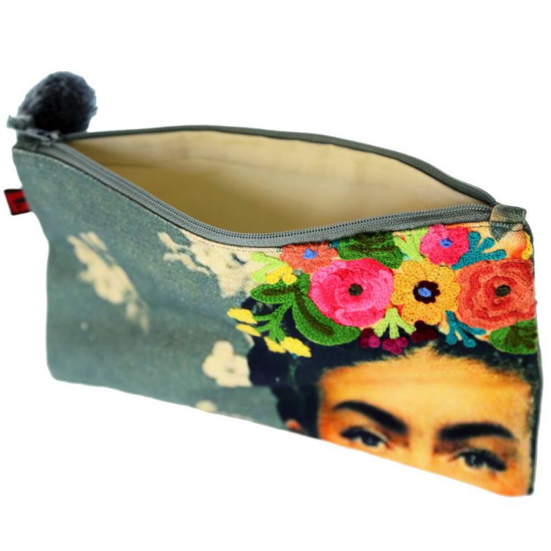 Cosmetic bag Frida Kahlo grey