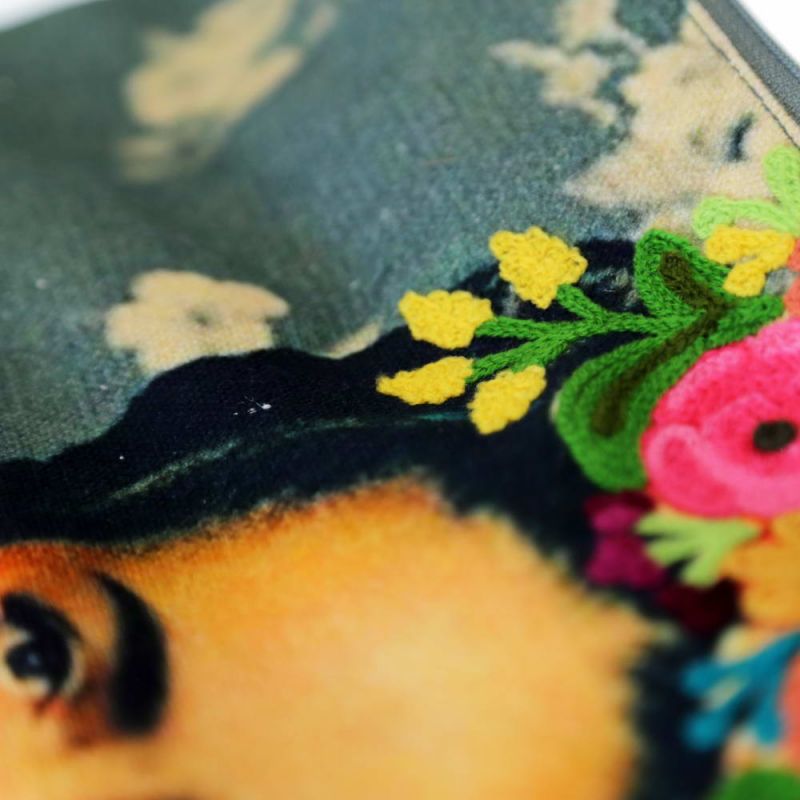 Cosmetic bag Frida Kahlo grey