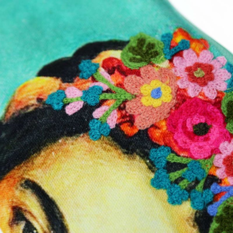 Cosmetic bag Frida Kahlo turquise