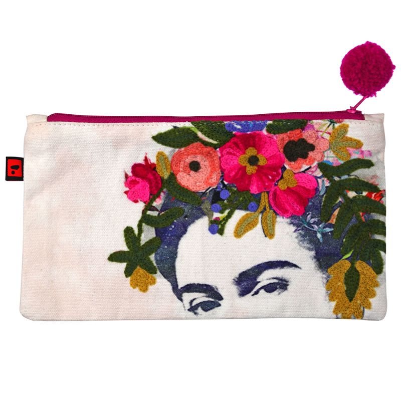 Cosmetic bag Frida Kahlo off-white