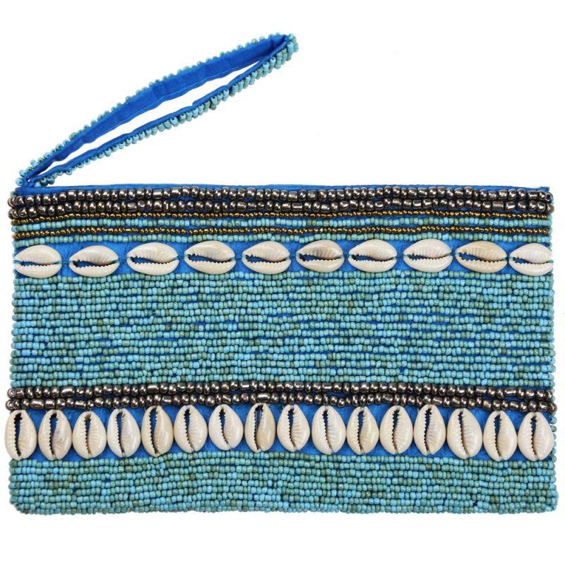 Τσαντάκι με Χάντρες & Κοχύλια 20x12