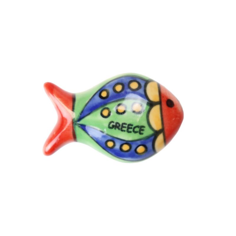 Μαγνητάκι κεραμικό Ψάρι 5x3,5εκ.- Γιακάς
