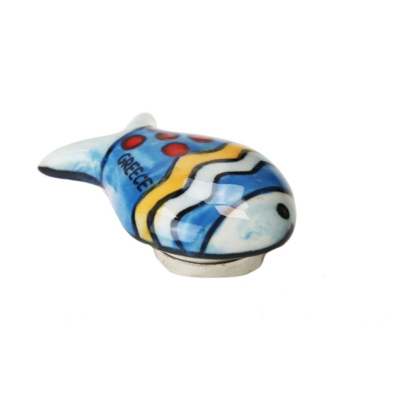 Μαγνητάκι κεραμικό Ψάρι 5x3,5εκ.- Wave Πουά