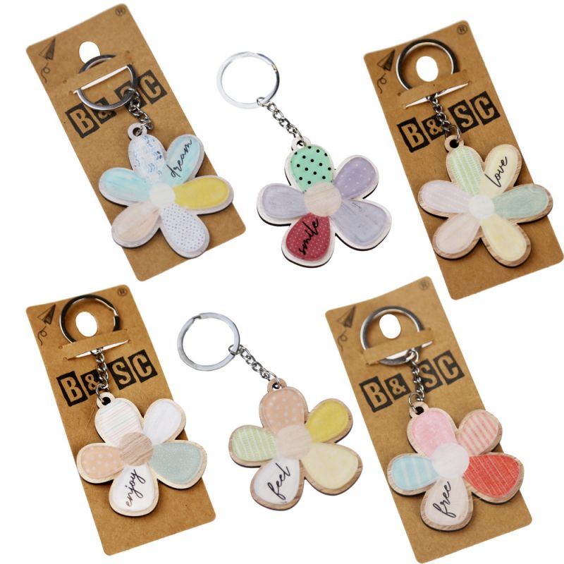 Keyring flower 7cm