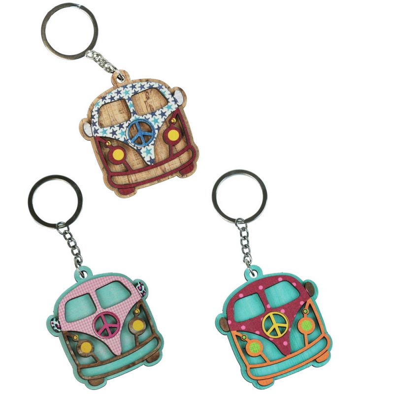 Μπρελόκ camper 6εκ. Ξύλινο