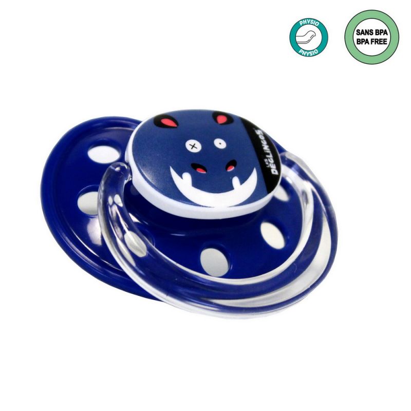 Πιπίλα σιλικόνης 0-6μ. Ιπποπόταμος