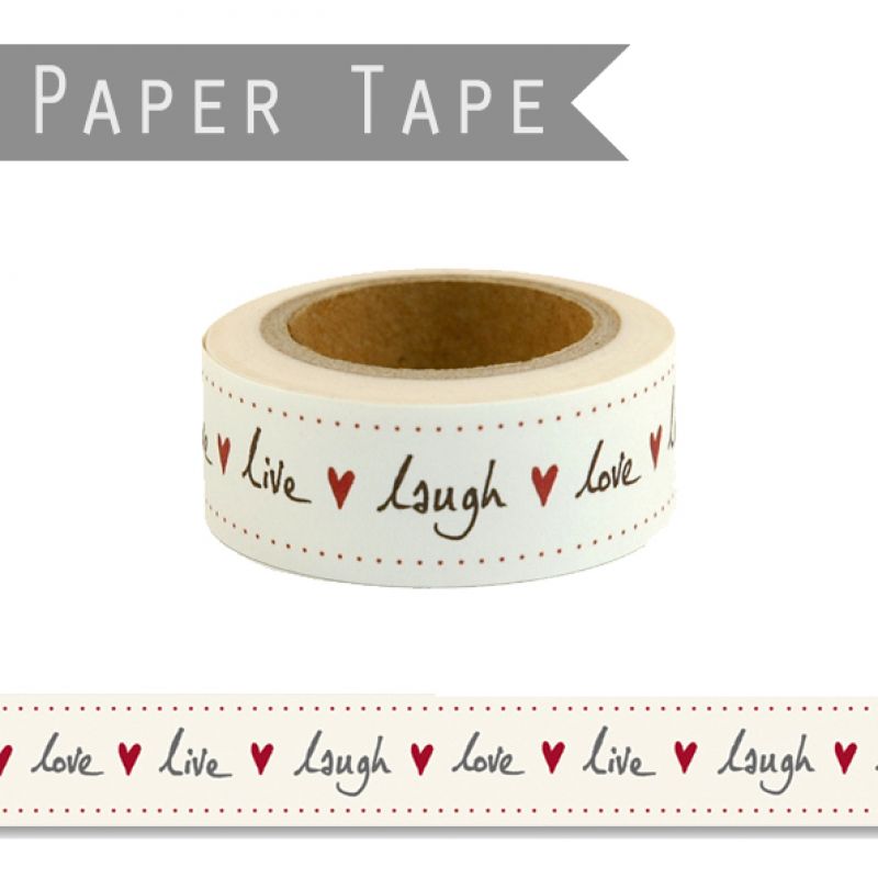 Paper tape hand written words - Live, 