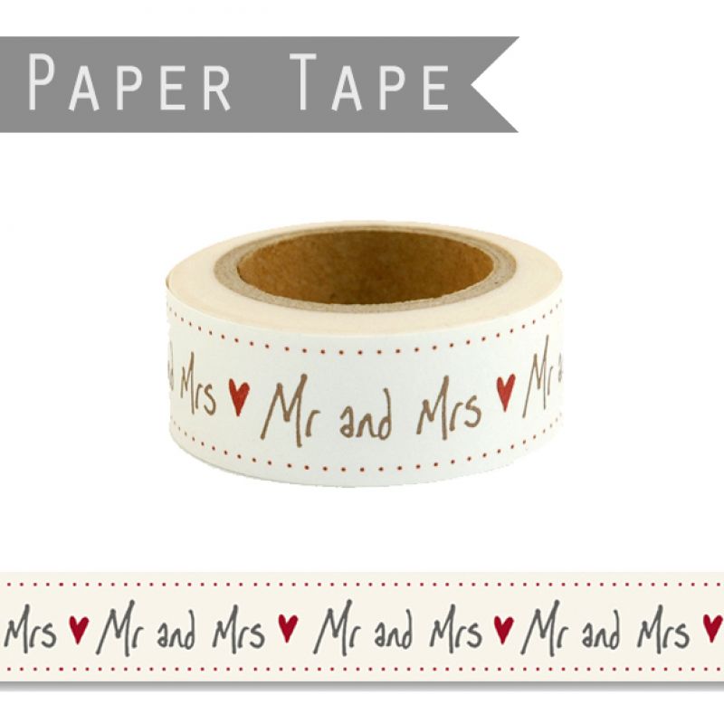 Paper tape hand written words - Mr and Mrs