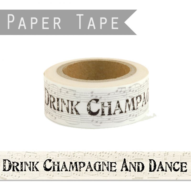 Newspaper tape - Time to drink champagne 