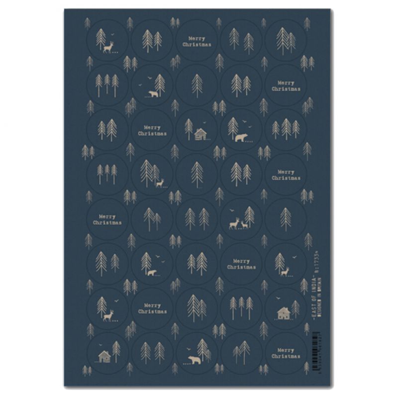 Sticker sheet  – Christmas forest  / Navy (40)