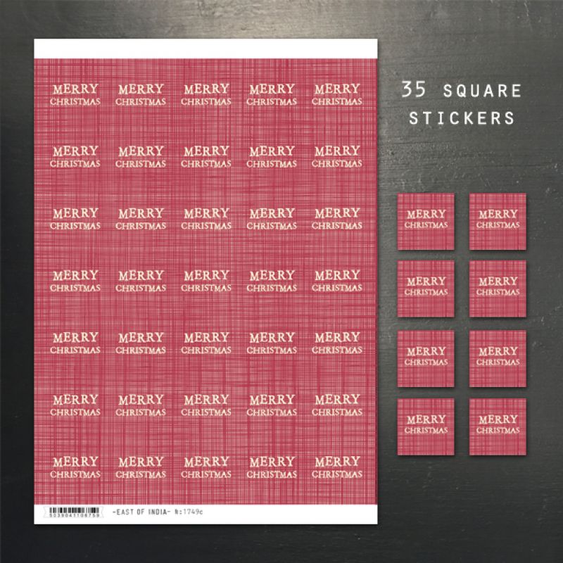 Sticker sheet red-Merry Christmas (35)
