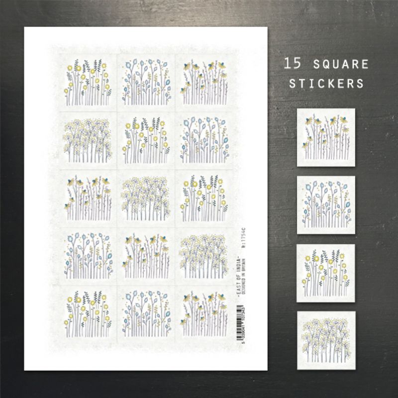 Sticker sheet-Tall flowers (15)