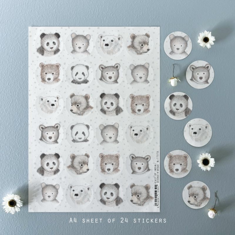 Sticker sheet-Bears (24)