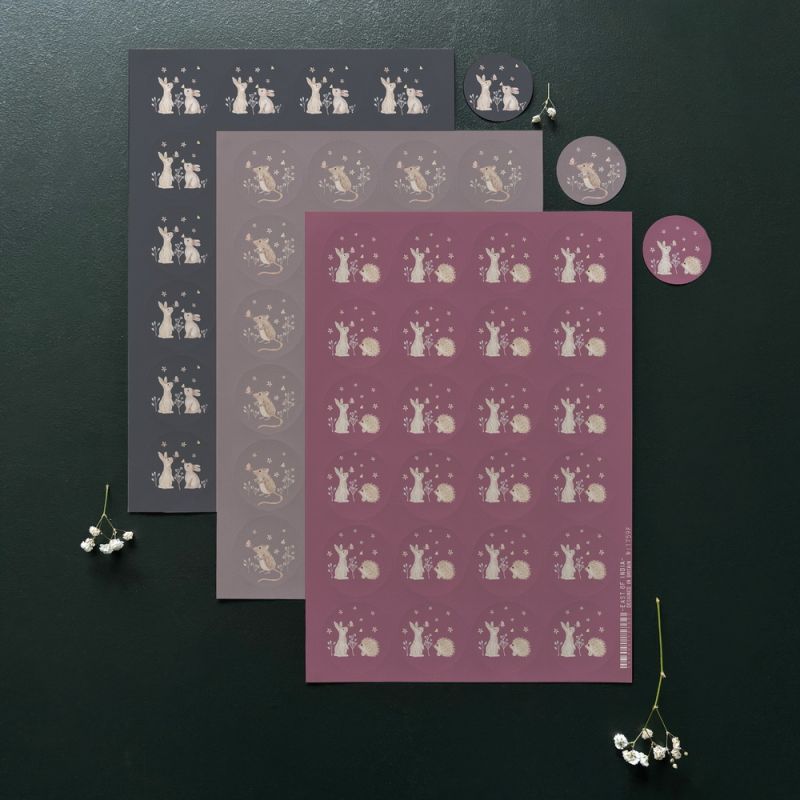 Sticker sheet-Rabbit & Hedgehog (24)