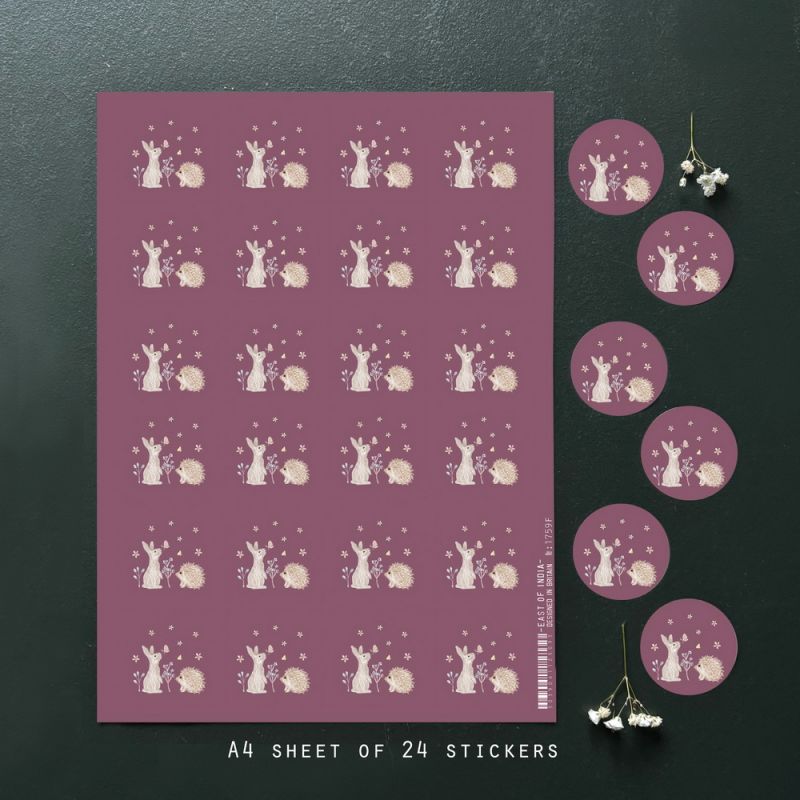 Sticker sheet-Rabbit & Hedgehog (24)