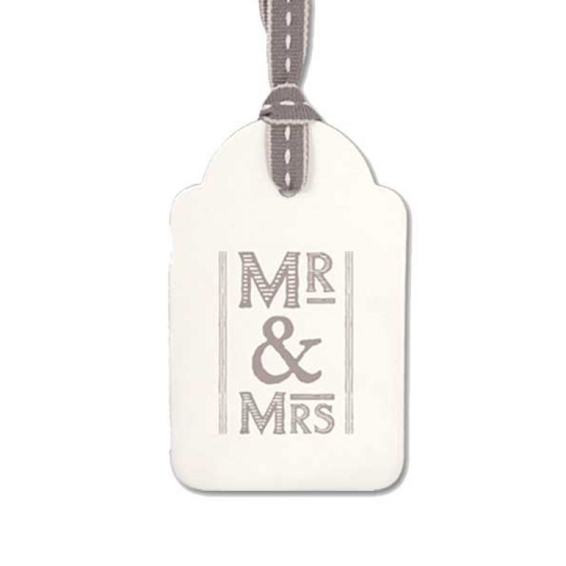 Cream gift tag - Mr & Mrs