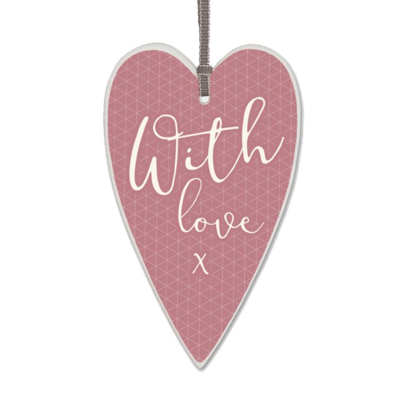 Italic heart tag-With love