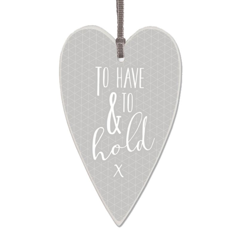 Italic heart tag-To hav & to hold