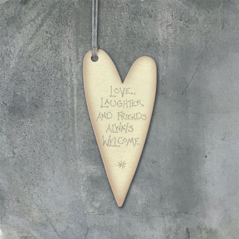 Ετικέτα καρδιά 9x7,5εκ. - Love,laughter always welcome