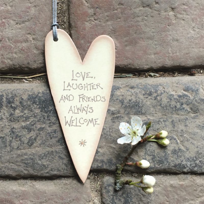 Ετικέτα καρδιά 9x7,5εκ. - Love,laughter always welcome