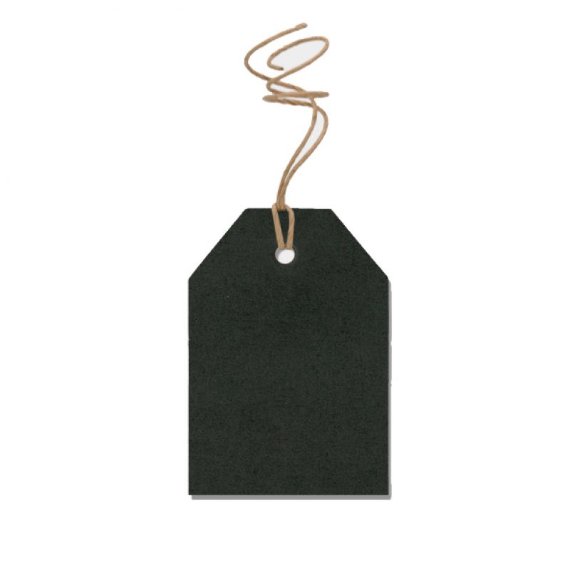 Ετικέτες δώρου μαύρη (6 x 4cm)